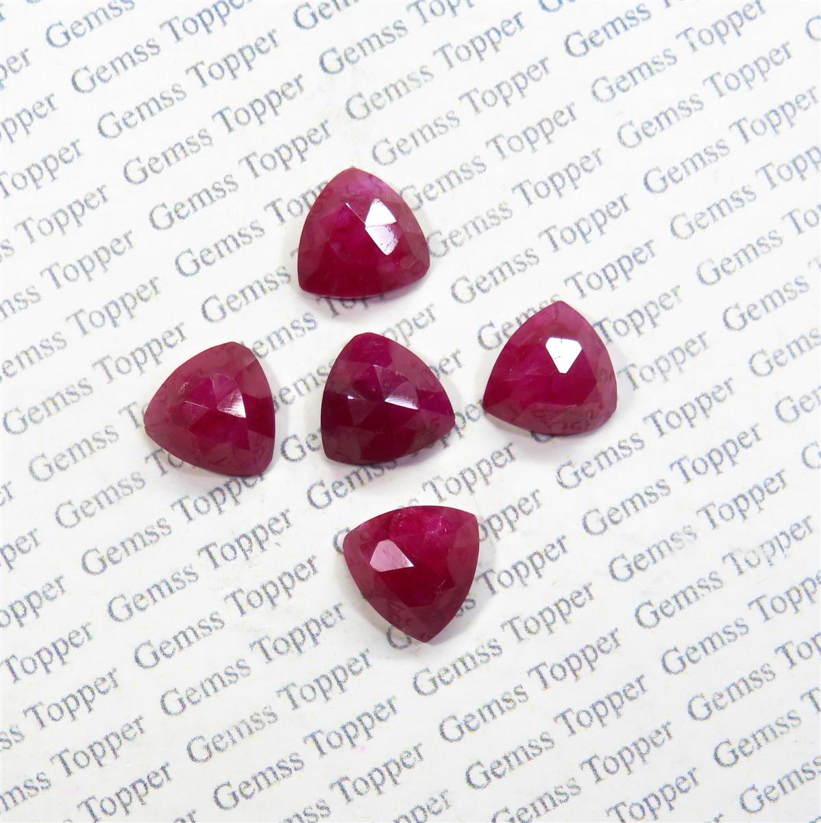 Ruby 10x10 mm Trillion Rose Cut | Gemsstopper