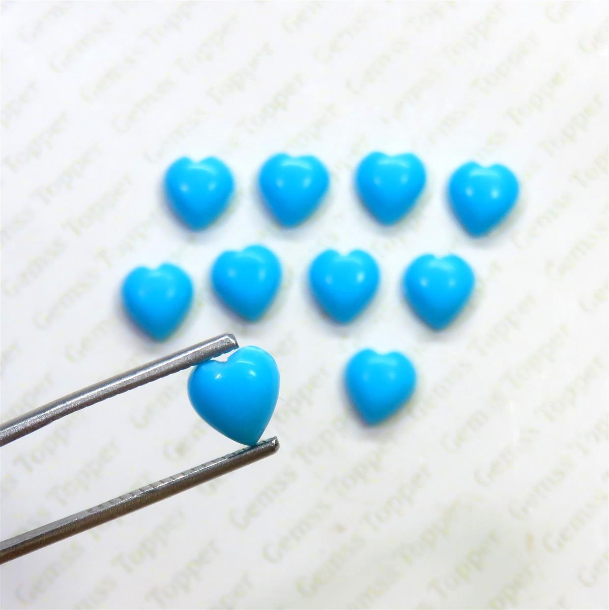 Sleeping Beauty Turquoise 8x8 mm Heart Cabochon | Gemsstopper