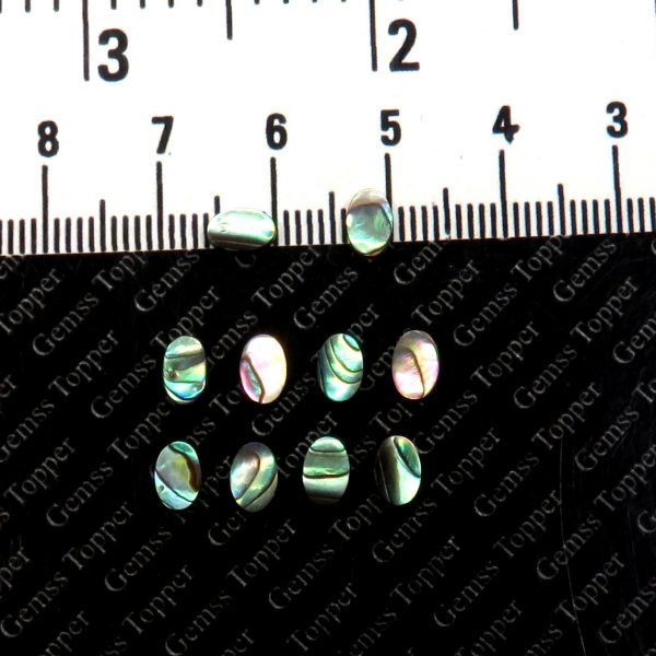 4X6 MM NATURAL MULTI FLASHY ABALONE SHELL GEMSTONE OVAL SHAPE PLATE HANDMADE POLISH TOP FLASHY QUALITY ABALONE SHELL LOOSE GEMSTONE FOR JEWELRY MAKING PER PIECE PRICE