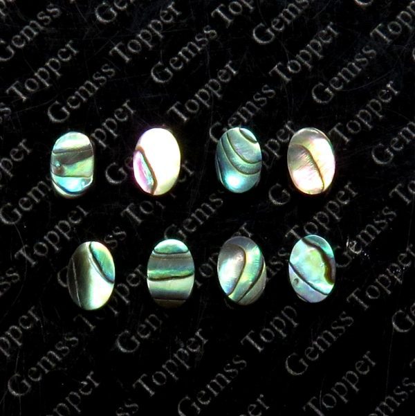 3X5 MM NATURAL MULTI FLASHY ABALONE SHELL GEMSTONE OVAL SHAPE PLATE HANDMADE POLISH TOP FLASHY QUALITY ABALONE SHELL LOOSE GEMSTONE FOR JEWELRY MAKING PER PIECE PRICE