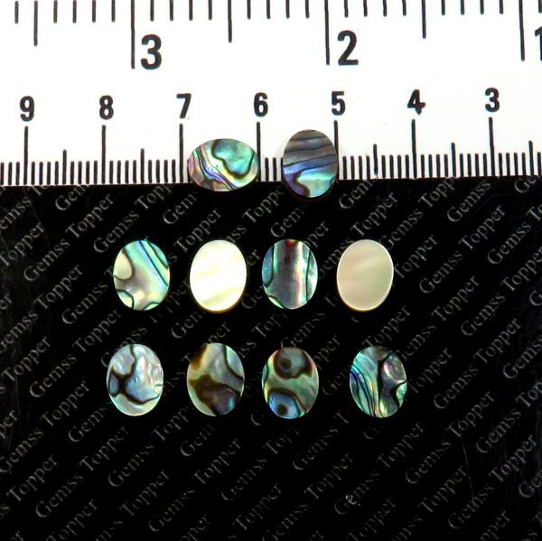 7X9 MM NATURAL MULTI FLASHY ABALONE SHELL GEMSTONE OVAL SHAPE PLATE HANDMADE POLISH TOP FLASHY QUALITY ABALONE SHELL LOOSE GEMSTONE FOR JEWELRY MAKING PER PIECE PRICE