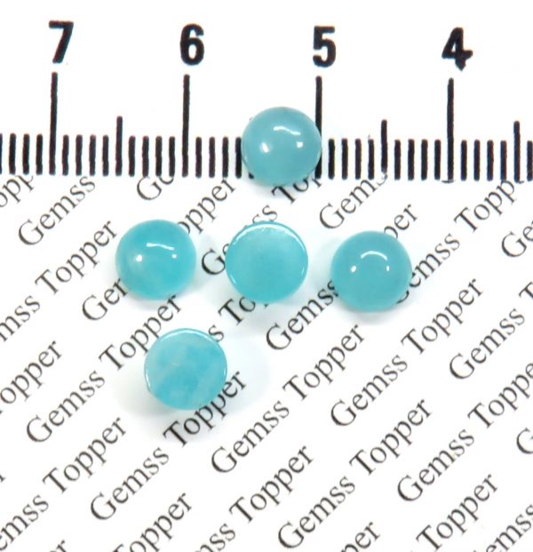 6X6 MM NATURAL AMAZONITE GEMSTONE ROUND SMOOTH POLISH CABOCHON SEMI PRECIOUS STONE GOOD QUALITY AMAZONITE LOOSE GEMSTONE BIRTHSTONE FOR JEWELRY MAKING PER PIECE PRICE