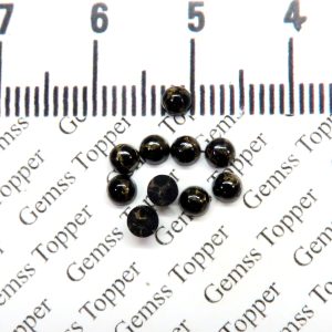 3X3 MM NATURAL BLACK COPPER TURQUOISE ROUND SMOOTH CABOCHON AAA QUALITY BLACK COPPER TURQUOISE LOOSE GEMSTONE FOR JEWELRY MAKING