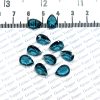 7X10 MM NATURAL LONDON BLUE TOPAZ GEMSTONE PEAR FACETED CUT CALIBRATED