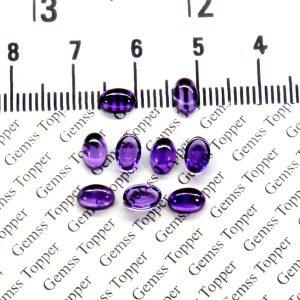 100% Natural Amethyst 4x6 mm Oval Cabochon- AAA Quality Amethyst Smooth Cabochon For Jewelry Making
