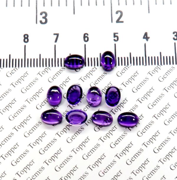 100% Natural Amethyst 5x7 mm Oval Cabochon- AAA Quality Amethyst Smooth Cabochon For Jewelry Making