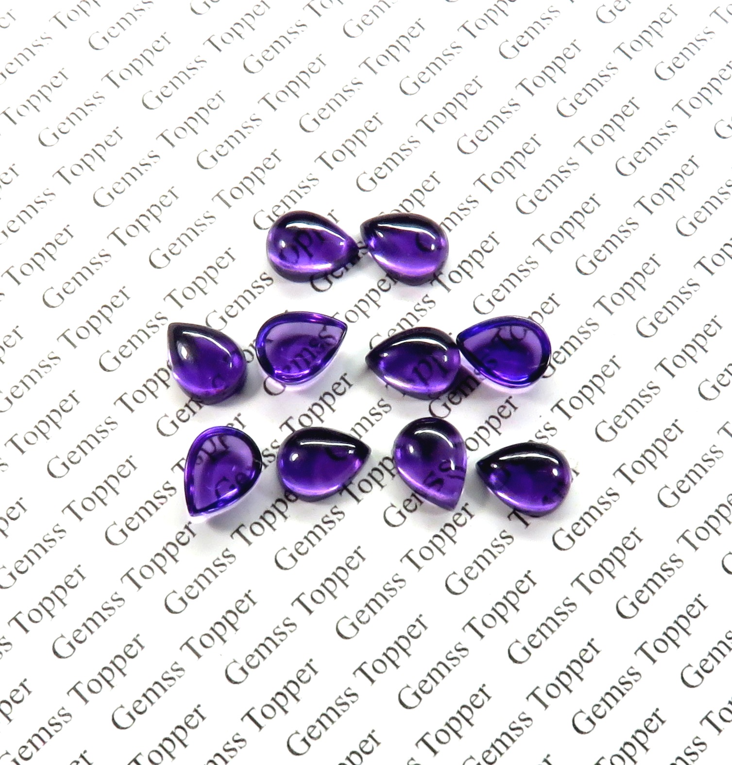 100% Natural Amethyst 5x8 mm Pear Cabochon- AAA Quality Amethyst Smooth Cabochon For Jewelry Making