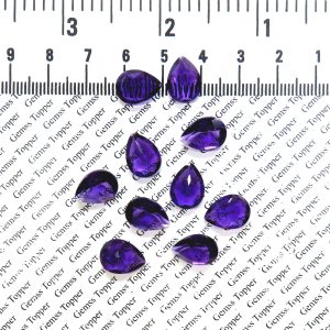 100% Natural Amethyst 9x12 mm Pear Faceted- AAA Quality Amethyst Faceted Pear For Jewelry Making