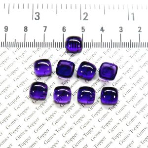 100% Natural Amethyst 9 mm Cushion Cabochon- AAA Quality Amethyst Smooth Cabochon For Jewelry Making