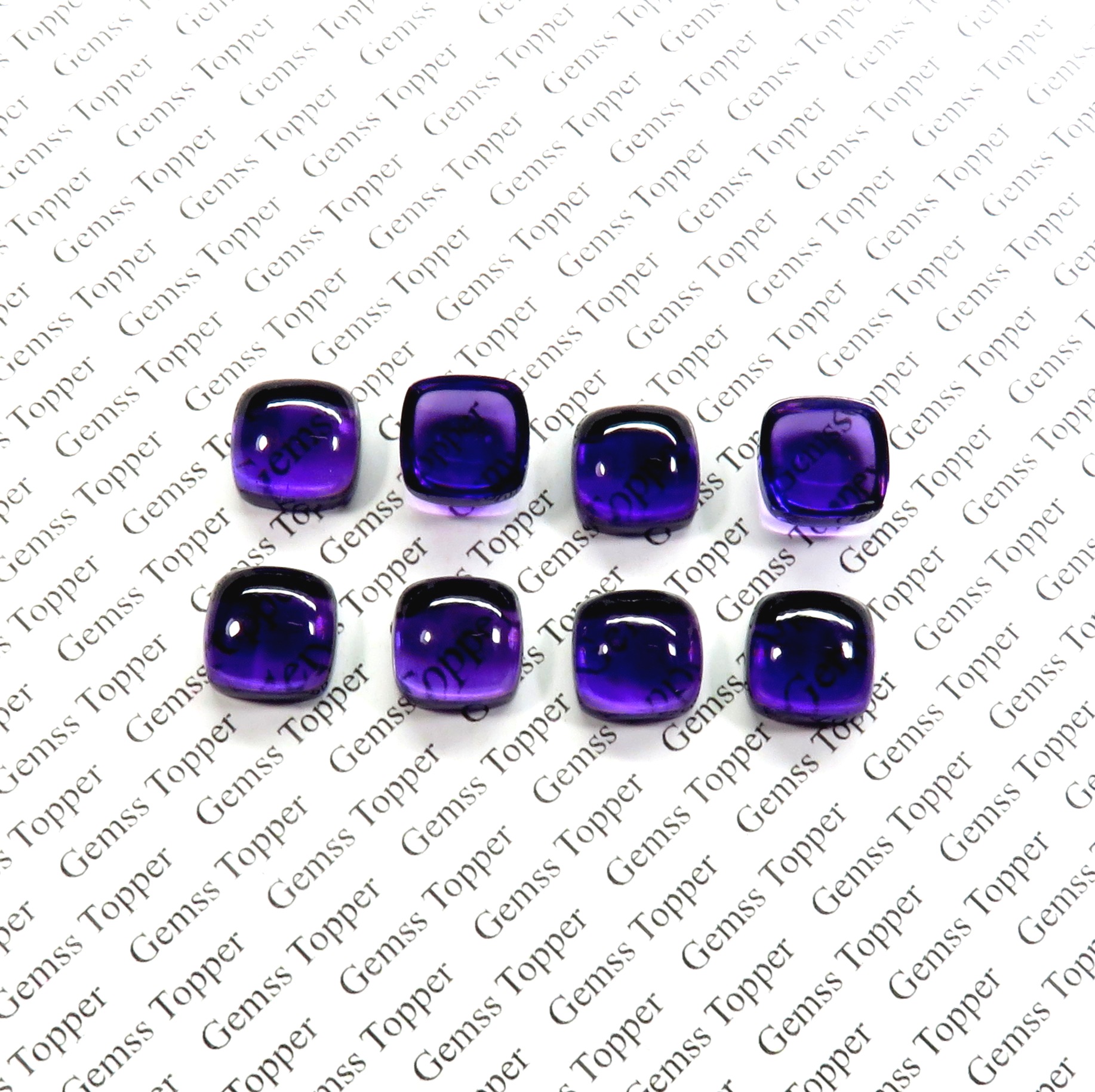 100% Natural Amethyst 10 mm Cushion Cabochon- AAA Quality Amethyst Smooth Cabochon For Jewelry Making...Amethyst Rings