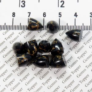 8X10 MM NATURAL BLACK COPPER TURQUOISE BULLET POLISH SMOOTH CABOCHON AAA QUALITY BLACK COPPER TURQUOISE LOOSE GEMSTONE FOR JEWELRY MAKING