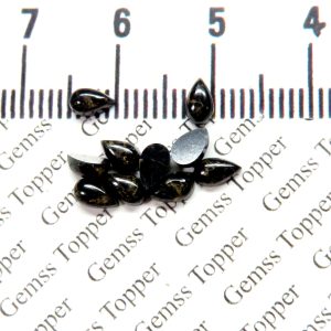 3X5 MM NATURAL BLACK COPPER TURQUOISE PEAR POLISH SMOOTH CABOCHON TOP QUALITY BLACK COPPER TURQUOISE LOOSE GEMSTONE FOR JEWELRY MAKING