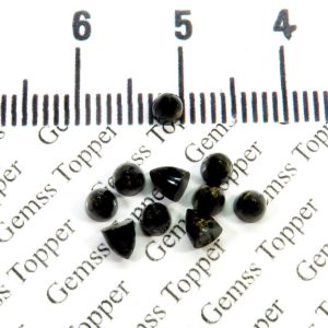 3X3 MM NATURAL BLACK COPPER TURQUOISE BULLET POLISH SMOOTH CABOCHON AAA QUALITY BLACK COPPER TURQUOISE LOOSE GEMSTONE FOR JEWELRY MAKING