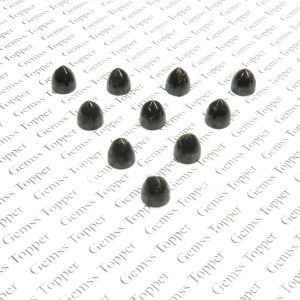 4X4 MM NATURAL BLACK COPPER TURQUOISE BULLET POLISH SMOOTH CABOCHON AAA QUALITY BLACK COPPER TURQUOISE LOOSE GEMSTONE FOR JEWELRY MAKING