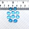 100% Natural Swiss Blue Topaz 7x9 mm Oval Rose Cut- AAA Quality Swiss Blue Topaz Faceted Cabochon