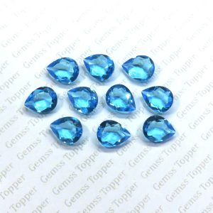 100% Natural Swiss Blue Topaz 3x5 mm Pear Faceted- AAA Quality Faceted Swiss Blue Topaz