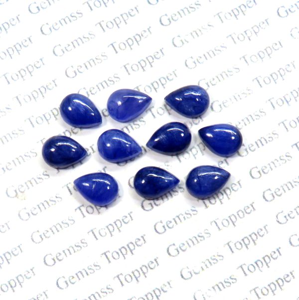 100% Natural Blue Sapphire 3x5 mm Pear Cabochon- AAA Quality Blue Sapphire Smooth Cabochon