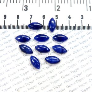 100% Natural Blue sapphire 6X12 mm Marquise Cabochon- AAA Quality Blue Sapphire Smooth Cabochon