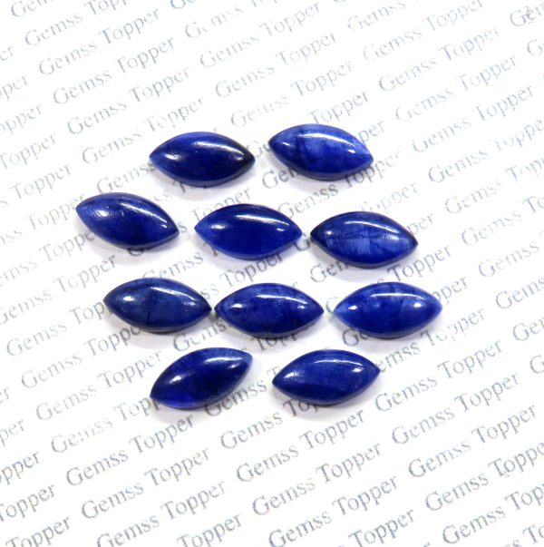 100% Natural Blue sapphire 7X14 mm Marquise Cabochon- AAA Quality Blue Sapphire Smooth Cabochon