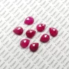 100% Natural Ruby 3x5 mm Pear Rose Cut - AAA Quality Ruby Sapphire Faceted Cabochon