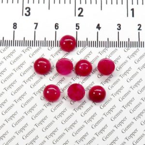100% Natural Ruby 9mm Cabochon- AAA Quality Ruby Sapphire Smooth Cabochon