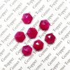 100% Natural Ruby 7 mm Hexagon Rose Cut- AAA Quality Ruby Sapphire Faceted Cabochon