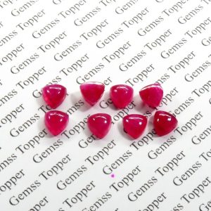 100% Natural Ruby 5 mm Trillion Cabochon- AAA Quality Ruby Sapphire Smooth Cabochon