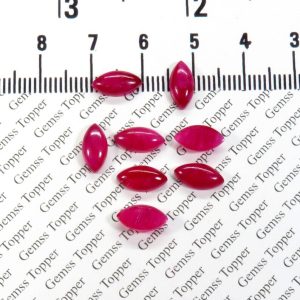 100% Natural Ruby 5x10 mm Marquise Cabochon- AAA Quality Ruby Sapphire Smooth Cabochon