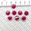 100% Natural Ruby 8 mm Hexagon Rose Cut- AAA Quality Ruby Sapphire Faceted Cabochon
