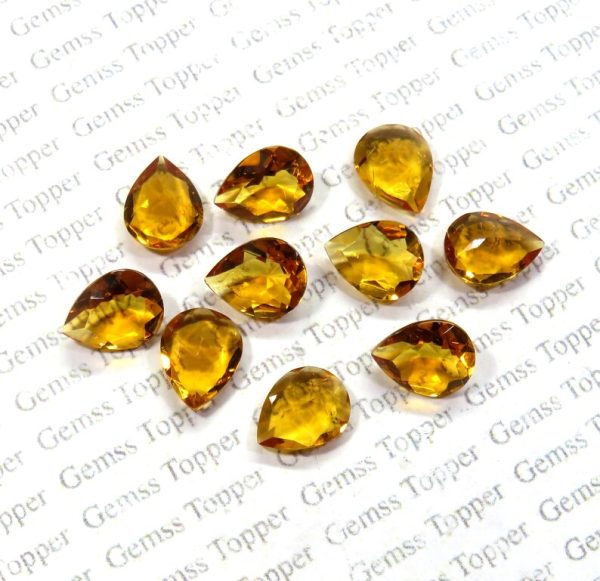 100% Natural Citrine 7x9 mm Pear Faceted- AAA Quality Citrine Faceted Pear